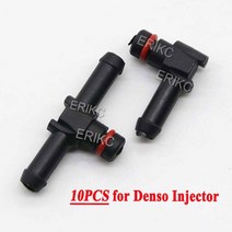 ERIKC 5PCS E1024070 리턴 오일 백플로우 파이프 커넥터 T 및 L 유형 Bosch Denso 디젤 인젝터 플라스틱, E1021126