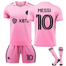 23-24시즌 마이애미 인터내셔널 저지 축구 유니폼 홈 어웨이 메시 축구복 세트 아동 키즈 어린이 유소년 성인 양말 추가 구성