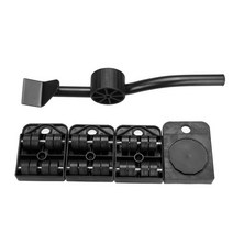 가구 무거운짐 옮기는 도구 피아노 냉장고 옮기기 도비 바퀴 5pcs 발동기 세트 운송 리프터 무거운 물건 이동 휠 바 이동 장치 가있는 1 륜 발동기 롤러, 협력사, 검은 색