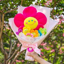 스마일꽃 빅사이즈 꽃다발 90cm 선물 점보 기념일 어린이 졸업식 어린이집 학예회 입학식 화이트데이, 1XQR_빅 꽃다발 90cm