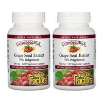 1+1 네추럴팩터스 포도씨 추출물 폴리페놀 100 mg 120캡슐