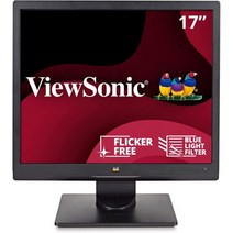 ViewSonic 뷰소닉 VA708A 17인치 1024p LED 모니터 100% sRGB 색상 보정 및 5:4 가로 세로 비율 검은색, 17-Inch