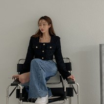 [메이빈스] 엣슨 트위드 크롭 자켓