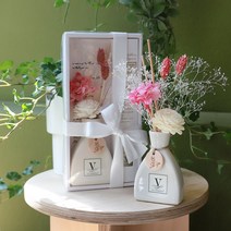 디엔캔들오 프리저브드 플라워 도자기 디퓨저 집들이용 선물용 플랜테리어, 불가리안로즈