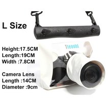 20M 수중 다이빙 백 Slr 카메라 하우징 케이스 파우치 드라이 캐논 니콘 Dslr 용 방수, 02 White L