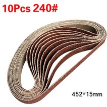 벨트 샌더 샌딩기 스핀들 360 도 회전식 샌딩 머신 컨버터 M10/M14 전기 앵글 그라인더 어댑터 헤드 포함, 05 10Pcs 240, 05 10Pcs 240