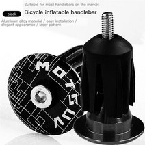 바이크 열선 그립 핸들 알루미늄 자전거 핸들 바 엔드 플러그 캡 2pcs 도로 산악 MTB 그립 사이클링 액세, 02 Black