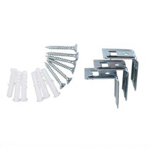 Kotech 벽고정 커튼꺽쇠 소 3ea(커튼레일용)/스냅 브라켓 스텐 부속 부품, 쿠팡도매몬 본상품선택, 상세페이지 참조