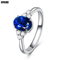 DFMEI 큐빅 다이아몬드 반지 빈티지 심플 반지