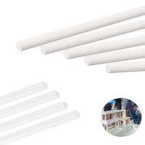 쇼파뒤 카페 인테리어 가게오픈 개업 결혼 선물 노호혼 재물복 102550pcs ABS 라운드 솔리드 막대 플라스틱 화이트 용접 DIY 하우스 모래 테이블 모델 빌딩 스틱 도구, [09] round 6x250mm 10pc