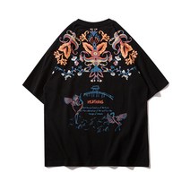 반팔티셔츠남자 VRF 차이나 나라 트렌드 OVERSIZE 5부 소매 와이드 루즈핏 하라쥬크 커플 순면 2093745158