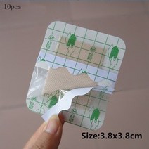 투명방수접착제 투명 나노 방수 접착제 페인트 테이프 PU 필름 의료용 접착 석고 항알레르기 상처 드레싱 고정 10x10cm 10 개, [01] 금