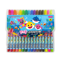 종이나라 핑크퐁 상어가족 나라싸인펜 16색, 혼합 색상, 10개