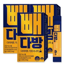 순수식품 빼다방 커피 다이어트 음료 가르시니아 방탄커피 MCT오일 5000mg*90포 체지방감소 배변활동원활 난소화성말토덱스트린 2중 건강기능식품, 150g, 3개