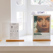 T형 우드 베이스 자석 아크릴 보드 메뉴판