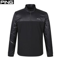 핑 핑(PING) 골프웨어 봄 블랙 남성 소재 믹스 아노락 점퍼 111B1JP207_BK
