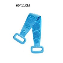 원터치욕조 핀란드사우나 미니 히노끼 예쁜 편백 사우나 반신 욕조 실리콘 백 스크러버 소프트 수세미 목욕 타올 목욕 벨트 바디 엑스 폴리 에이 팅 마사지 샤워 바디 청소 욕실, 파란색