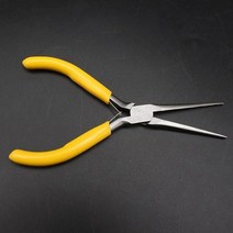 유압 제단기 재단기 섬유 목재 아크릴 문서 다기능 미니 긴 바늘 코 정밀 펜치 모델링 보석 와이어 작업 펜치 절단 인치 손 도구 노란색, 없음