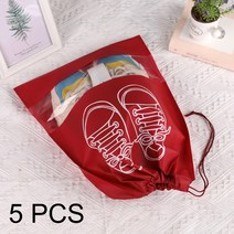 워터밤 방수팩 신발 보관 가방 여행 휴대용 가방 여행 보관 가방 방수 방진 교수형 신발, 여성 36x26.5cm, 5 개 레드