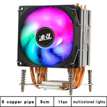 쿨링 저소음 CPU 라디에이터 6 구리 히트 파이프 2011 쿨러 마더 보드 냉각 팬 90mm RGB LGA X79 X99 X299 팬, (Multicolored)1fan_3PIN X79 X9