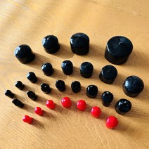 빅스몰즈 PC 투명파이프 뚜껑 (고무캡 앤드캡), 일반형(검정), 23파이