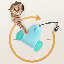 후즈펫 고양이 움직이는 자동장난감 저소음 회전 충전식, 블루