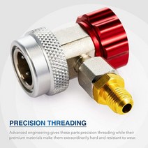 R134A H / L 어댑터 퀵 커플 링 에어 컨디셔너 냉각수 조절 식 황동 컨디셔닝 불소 커플러, 02 1pcs high