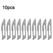 수공구 기계 11 #23 # 탄소강 외과 메스 블레이드 + 1pc 핸들 DIY 절단 도구 PCB 수리 동물 칼 외과 수술 도구 10 피스, 06 10pcs 23number blade