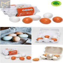 모형계란6P 3살아이장난감 원목장난감 원목소꿉놀이 소근육놀이 모형계란 유아소꿉놀이 아기촉감놀이 아기 유아