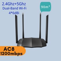 라우터 Tenda와이파이 6 와이파이 AX3000 AX1500 무선 리피터 텐다 2.4 & 5Ghz 기가비트 메쉬 AC2100 듀얼 밴드 범위 확장기, CHINA_EU Plug | AC1200 WIFI 5
