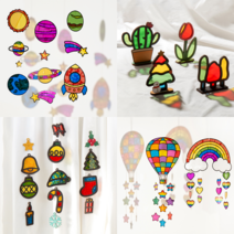 여름 셀로판지 썬캐쳐 만들기 유아 초등 집콕놀이, 03_MDF 썬캐쳐, 튤립