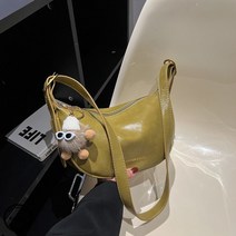 크로와상백 범백 슬링백 크로스 레더 반달 크로아상백