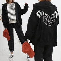 [쏭스타일] 인디백나염후드집업(기모)