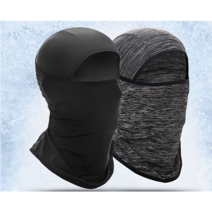 자외선차단 골프 스포츠 라이더 냉감 쿨 마스크 넥워머, 블랙