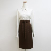 쿡셰프 폴리 허리앞치마 8종 (택1), 63cm, 브라운