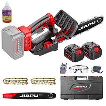 무선 충전 식 전기 톱 소형 전동 체인 강철 미니 독일 고출력 기계, B 12인치, 배터리 2개/체인 2개/가이드 1개