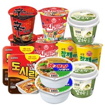소컵라면 6종 12개입 (신라면2 + 육개장사발면2 + 도시락2 + 진매2 + 참깨2 + 로적멸치쌀국수2), 1세트