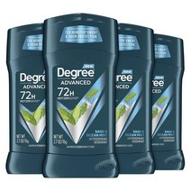 Degree Men 고급 발한 억제제 데오도란트 72H 땀 및 냄새 방지 논스톱 주장 MotionSense 기술이 적용된 남성용 2.7온스 4개, [02] 우디, [01] 2.7온스(4팩)
