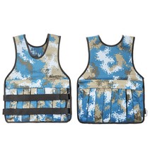 she-u 헬스 중량조끼 복싱 조끼 중량10kg, 블루카모