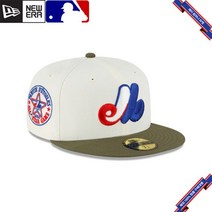 뉴에라 스냅백 MLB Just Caps Dark Forest Visor Montreal Expos 59FIFTY Fitted 916476