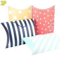 접이식 끈 손잡이 상자 선물가방 5개 답례 접이식상자 선물백, 레드 도트