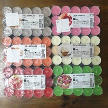 이케아 신리그 미니향초30입 1+1 ( 총60개 선택2), 오렌지, 레드