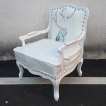원목 빈티지 소파 프로방스 엔틱 1인 쇼파 암체어, V