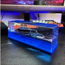 크루즈 유체 액체 모래 시계 미니어처 홈 장식 액세서리 선박 바다 풍경 장식 사무실 거실 데스크탑 장식, 파란색