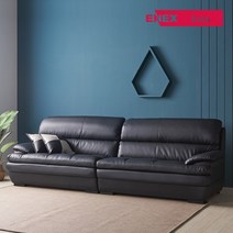 [에넥스] 핀치 4인 마이크로레더 가죽 소파, 색상:모카 그레이