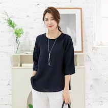 싹쓰리마켓 엄마옷 여성 여름 인견 7부 블라우스 2p 빅사이즈