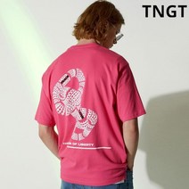 TNGT(하프클럽) 핑크 백 프린팅 반팔 티셔츠P317031773
