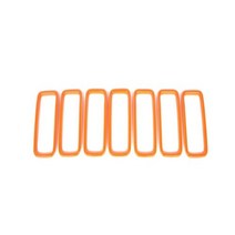 지프 레니게이드 2019 2020 2021 2022 2023 프론트 그릴 가드 그릴 인서트 커버 트림 장식 데칼 ABS 자동차 액세서리, 2.주황색