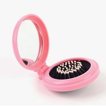 휴대용 핑크 빗거울세트 1P 브러쉬 손거울, 1개