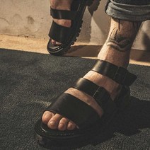 비에스큐티바이클래시 BSQT S068 포트웨인 더블 스트랩 샌들 밴타블랙 - BLACK 127793